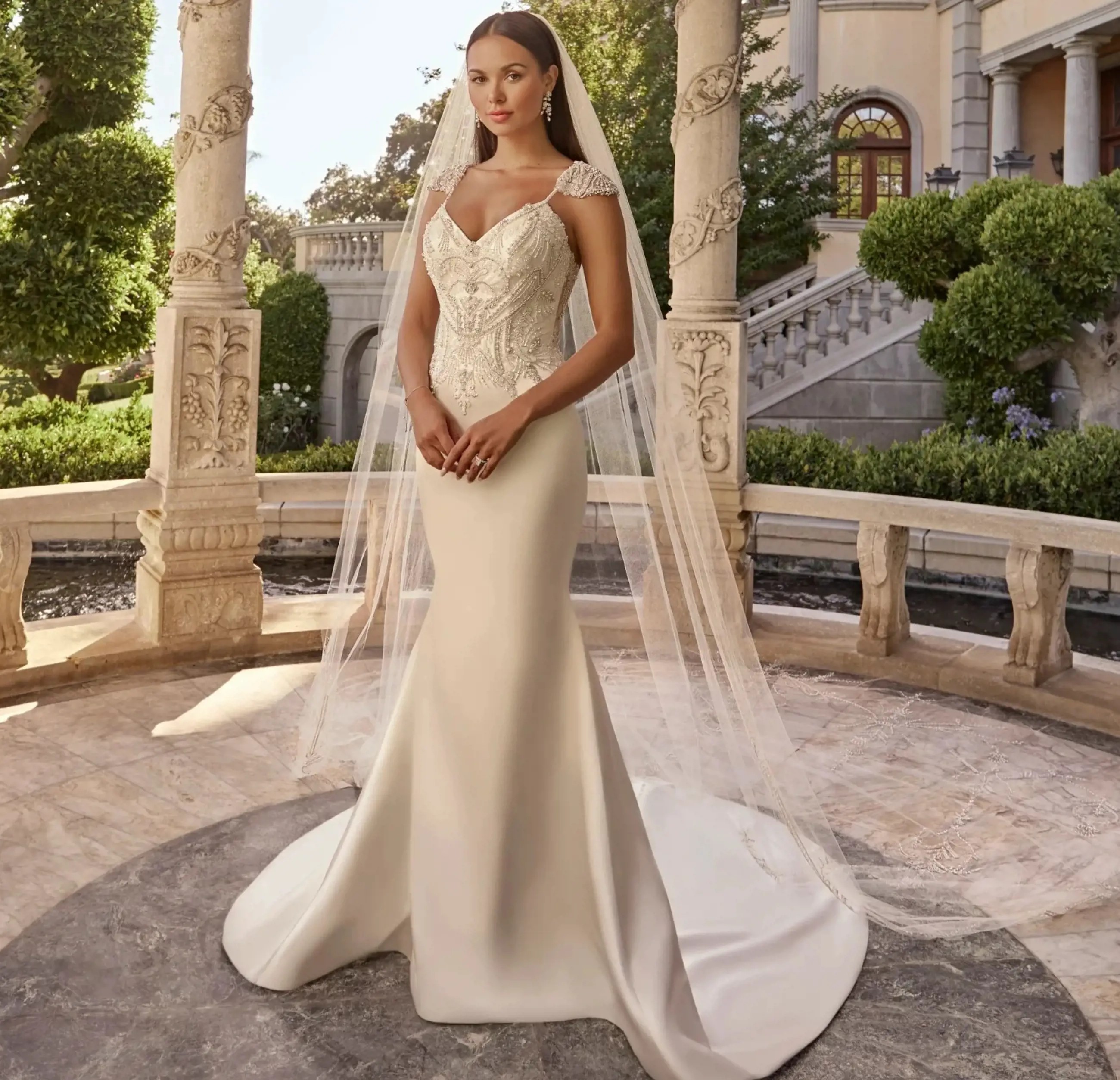 Model wearing a Casablanca Bridal Gown