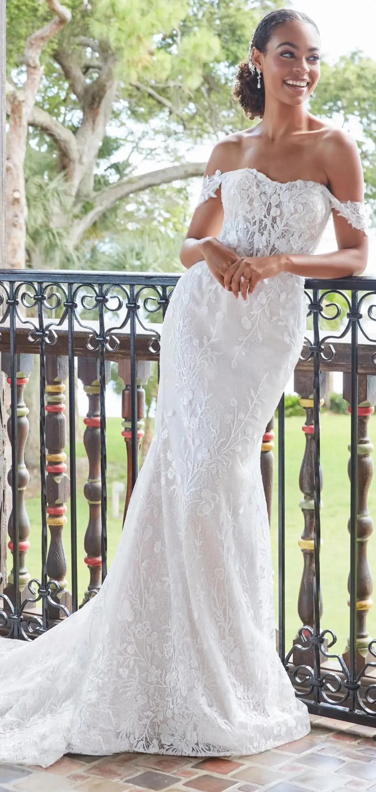Model wearing a Christina Wu Bridal Gown