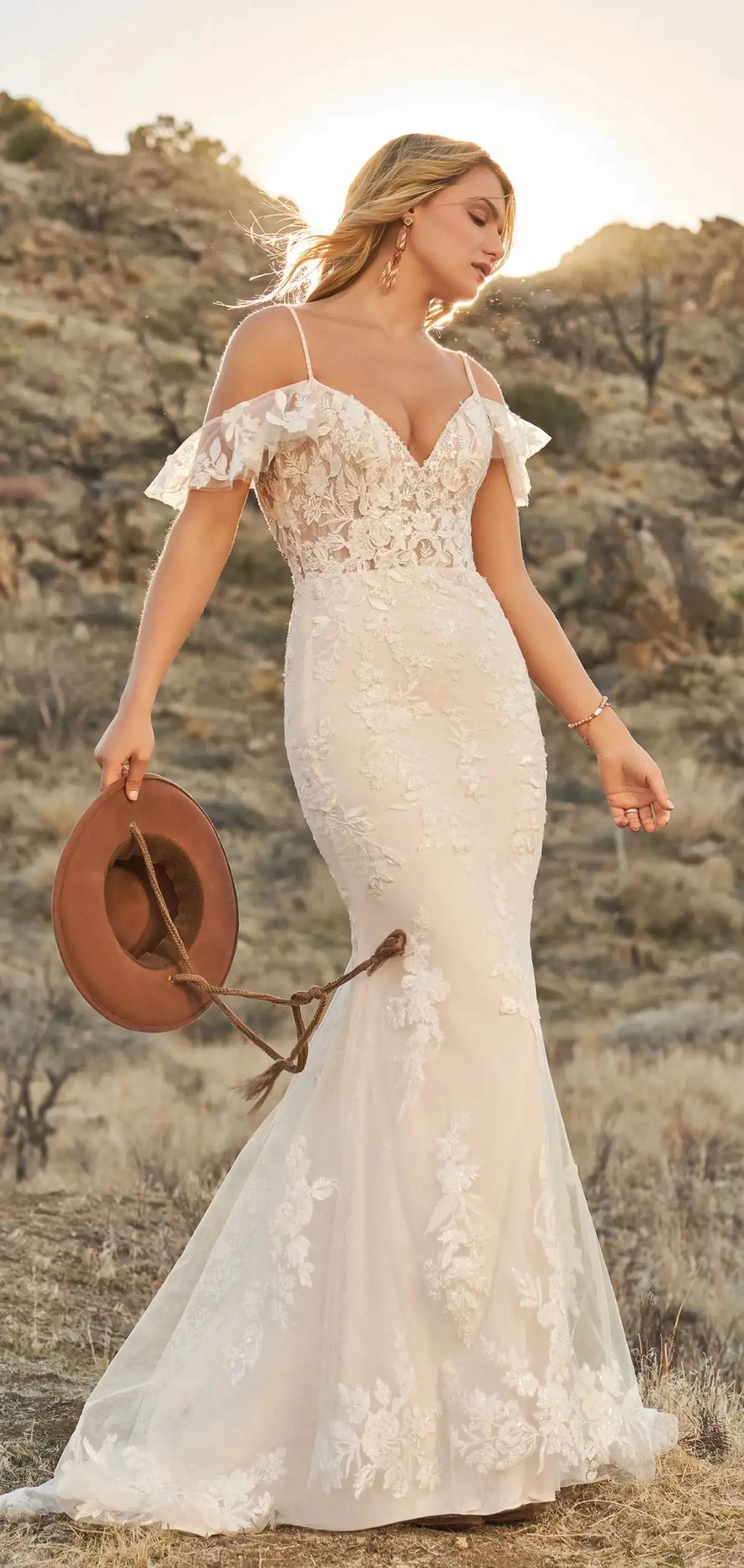 Model wearing a Lillian West Bridal Gown