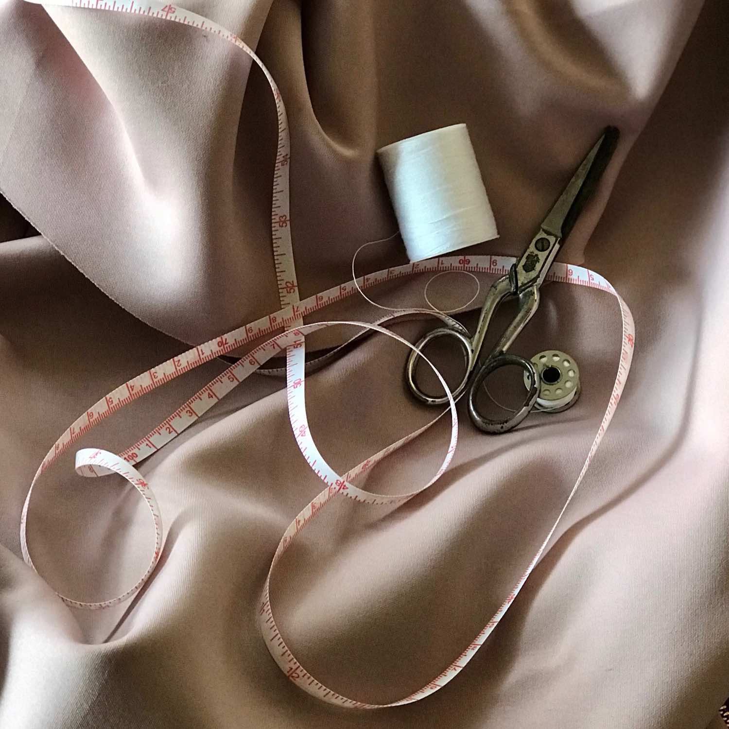 Scissors, tape and thread. Alterations Mobile Background